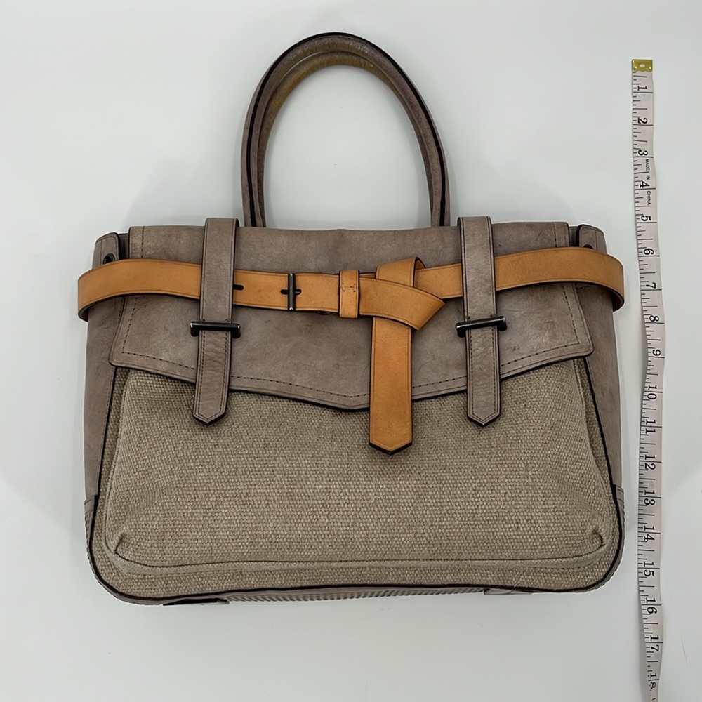 Reed Krakoff Boxer Gray Linen and Leather Tote - Picture 8 of 12